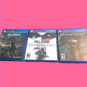 Sony PS4 Game Trio - Blue Cases No OFFERS!! BOUGHT AT $71 no lower